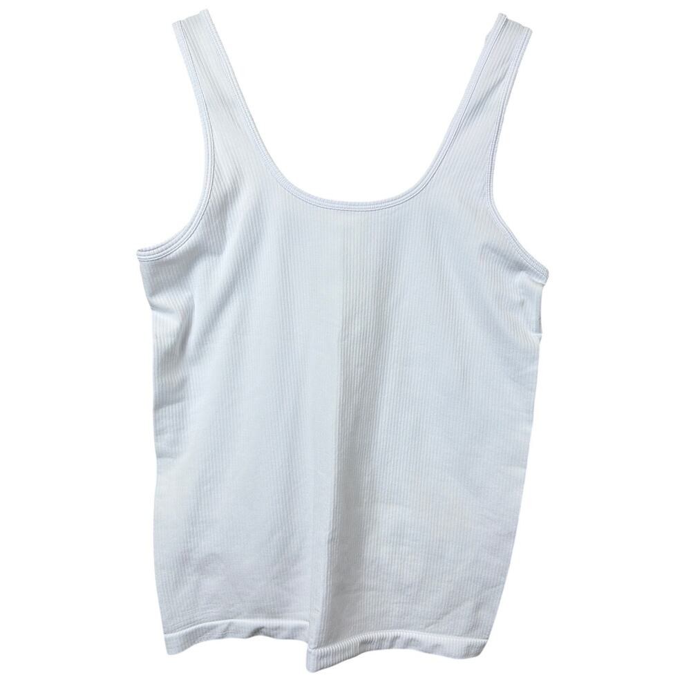 NWT Athleta White Sleeveless Scoop Neck Tank Top Size L
